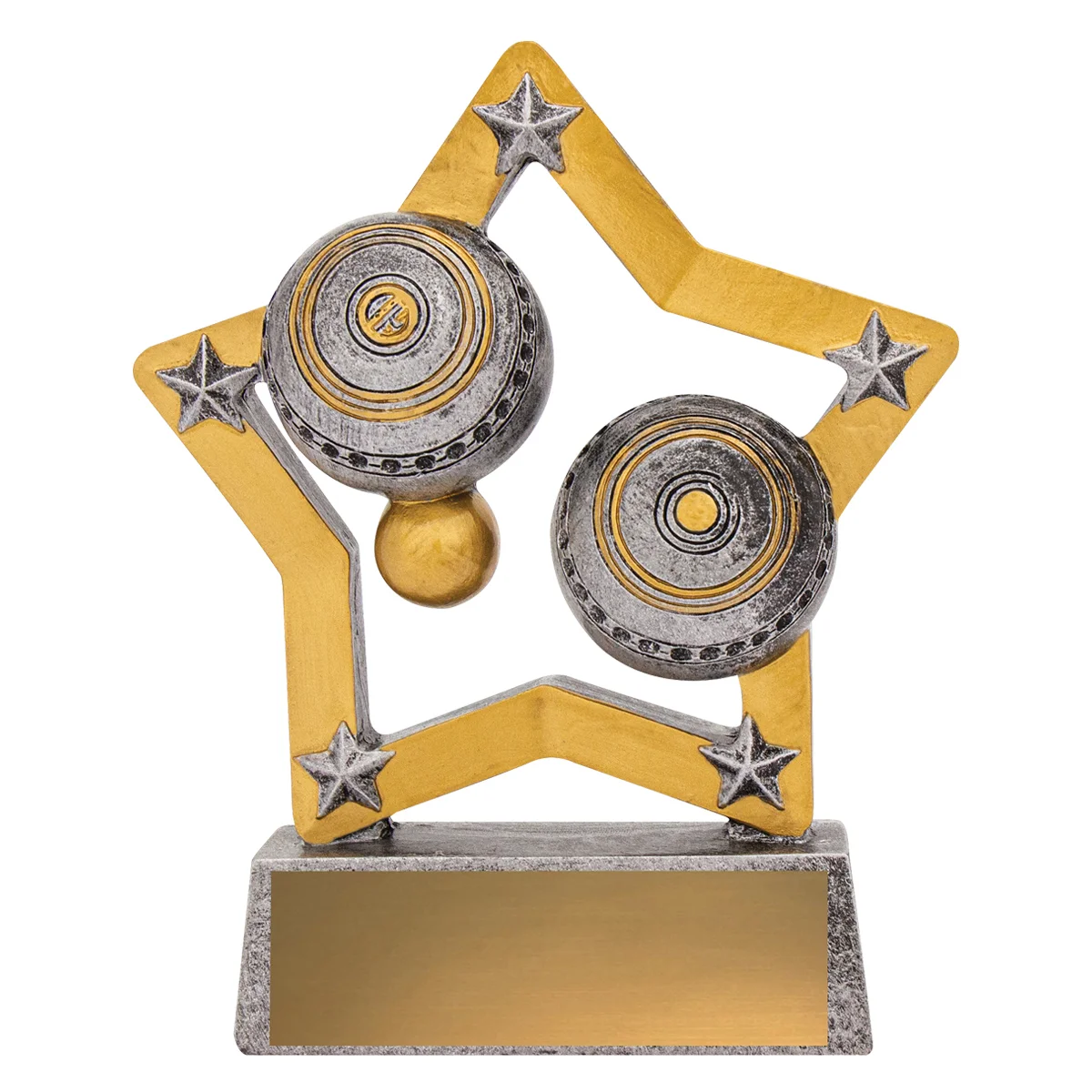 12983-silver Silver bowls mini star theme with resin construction