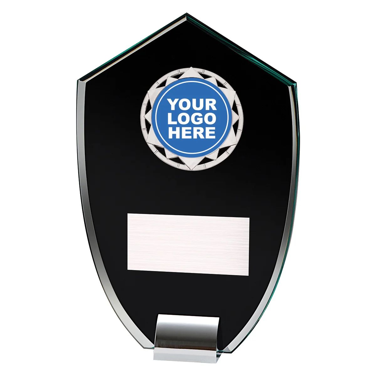 ga703a-black Black cambridge award with glass construction