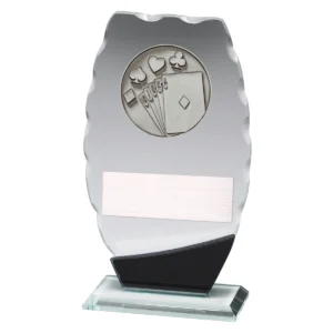 Cards clipped oval with glass construction