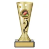 crv55a-gold Gold carnival cup - american football with plastic / marble construction