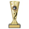 Gold carnival cup - badminton with plastic / marble construction