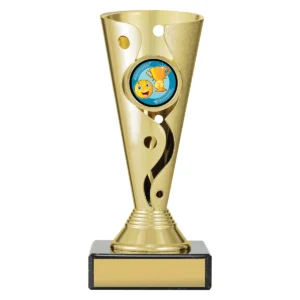 Gold carnival cup - novelty with plastic / marble construction