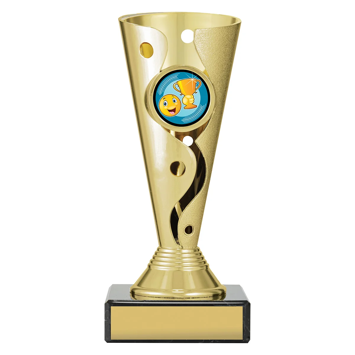 Gold carnival cup - novelty with plastic / marble construction