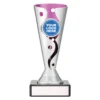 d5166a-pink Pink carnival cup with plastic / marble construction