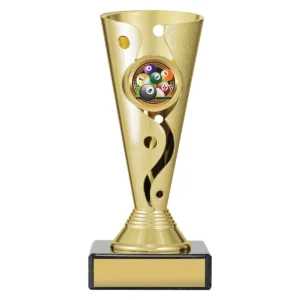Gold carnival cup - pool / snooker with plastic / marble construction