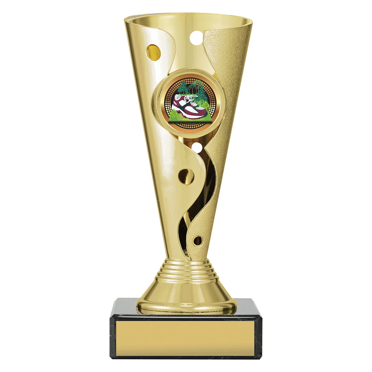 crv25a-gold Gold carnival cup - running with plastic / marble construction