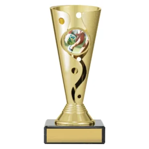 Gold carnival cup - touch with plastic / marble construction