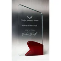 Clear / red celestial glass- arch with glass construction