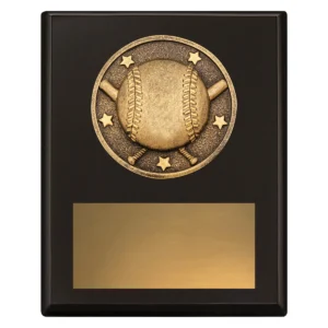 Black challenge plaque - baseball / softball with timber construction