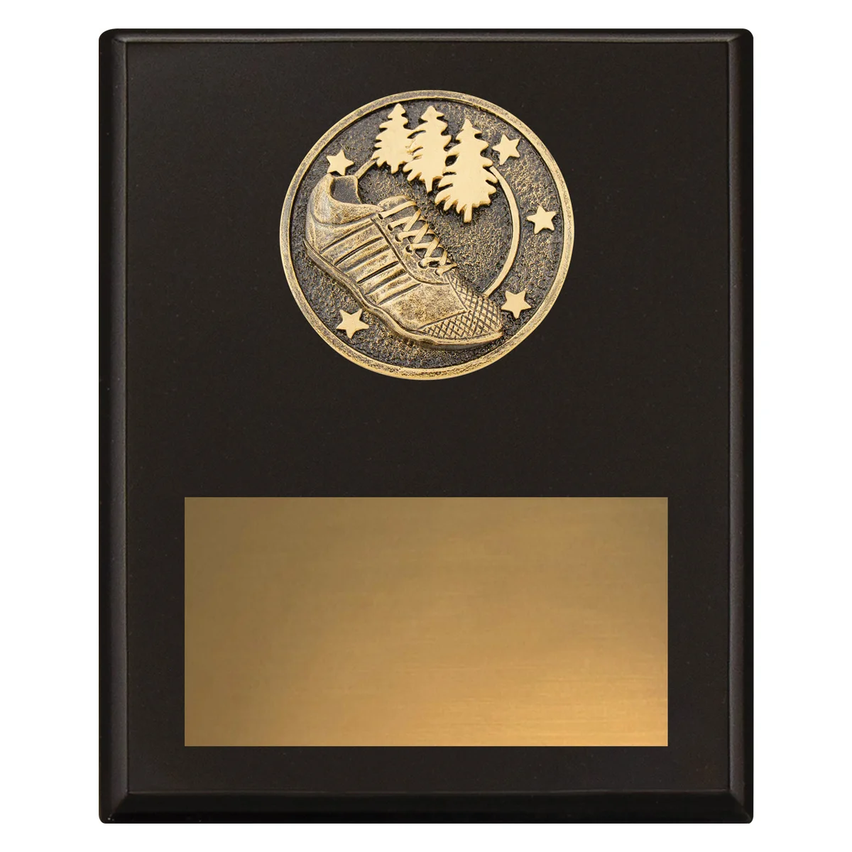 sp625c-black Black challenge plaque - cross country with timber construction