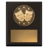 sp694a-black Black challenge plaque - drama with timber construction