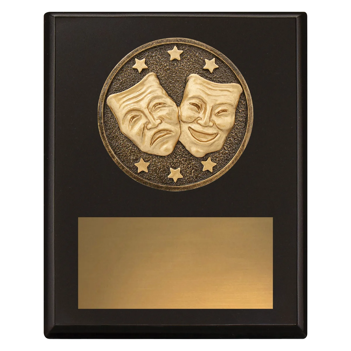 sp694a-black Black challenge plaque - drama with timber construction