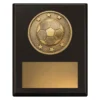 sp604a-black Black challenge plaque - football with timber construction