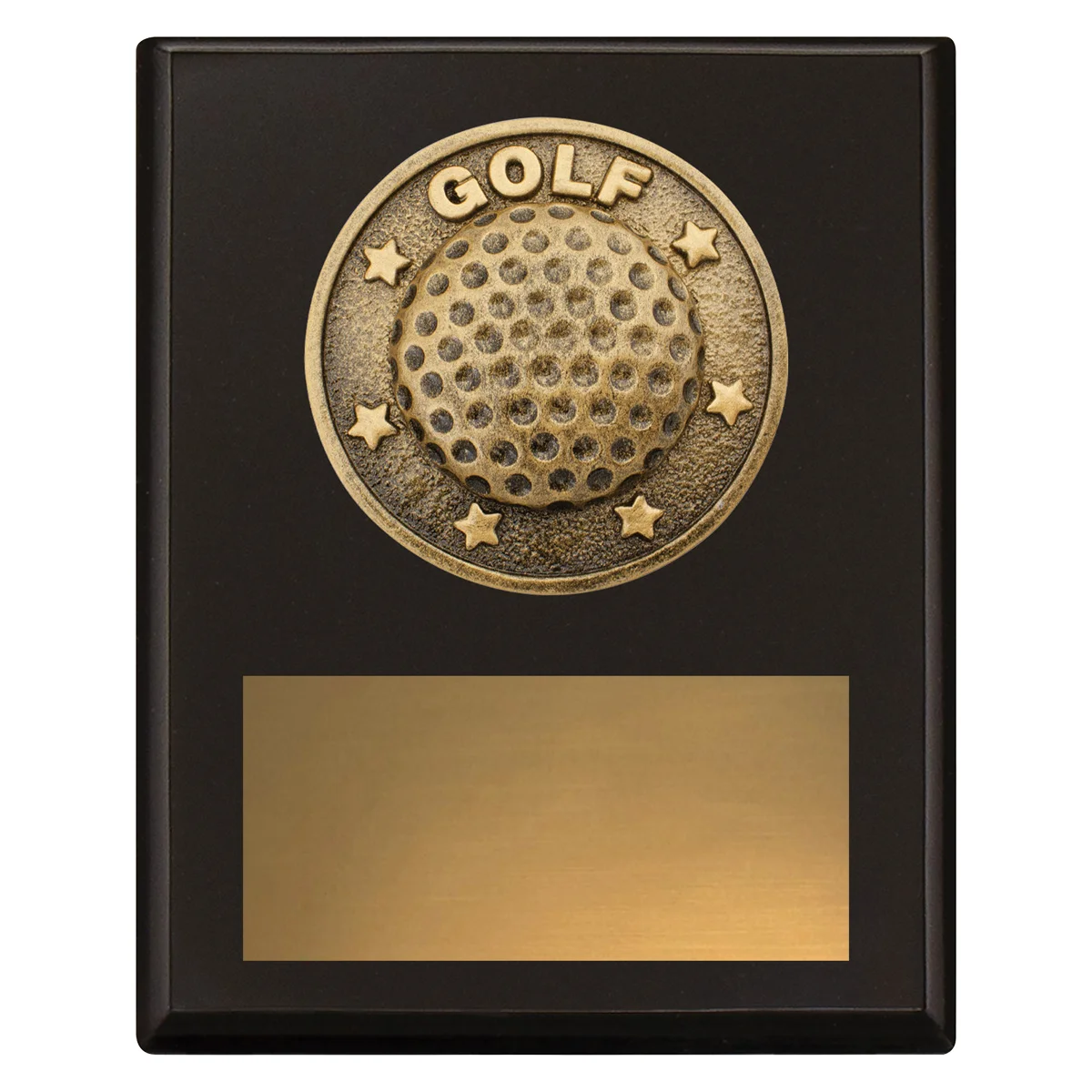 sp609a-black Black challenge plaque - golf with timber construction