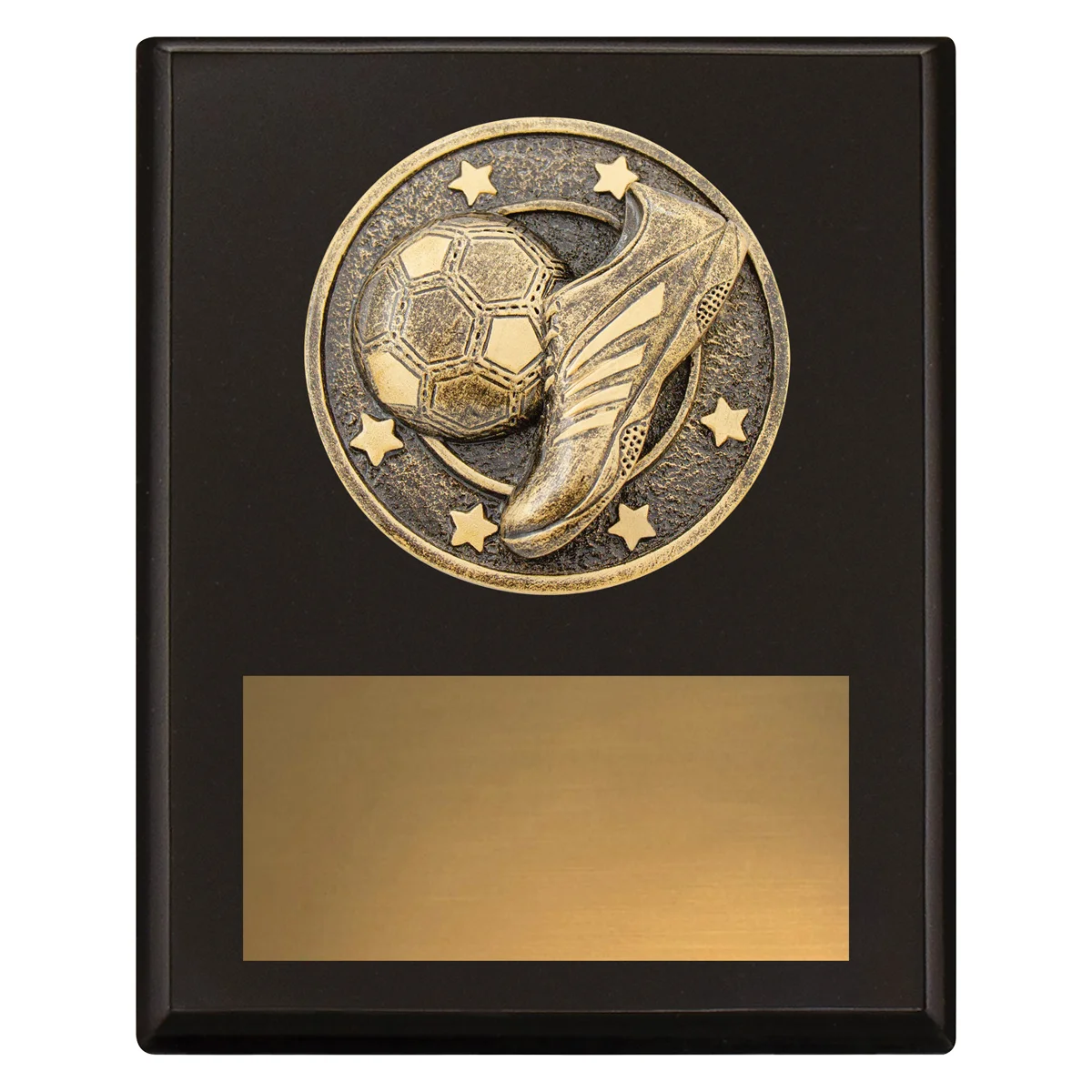 Black challenge plaque - indoor / futsal with timber construction