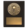Black challenge plaque - lacrosse with timber construction