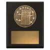 Black challenge plaque - maths with timber construction