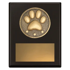 Black challenge plaque - pet appreciation with timber construction