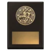 Black challenge plaque - track & field with timber construction