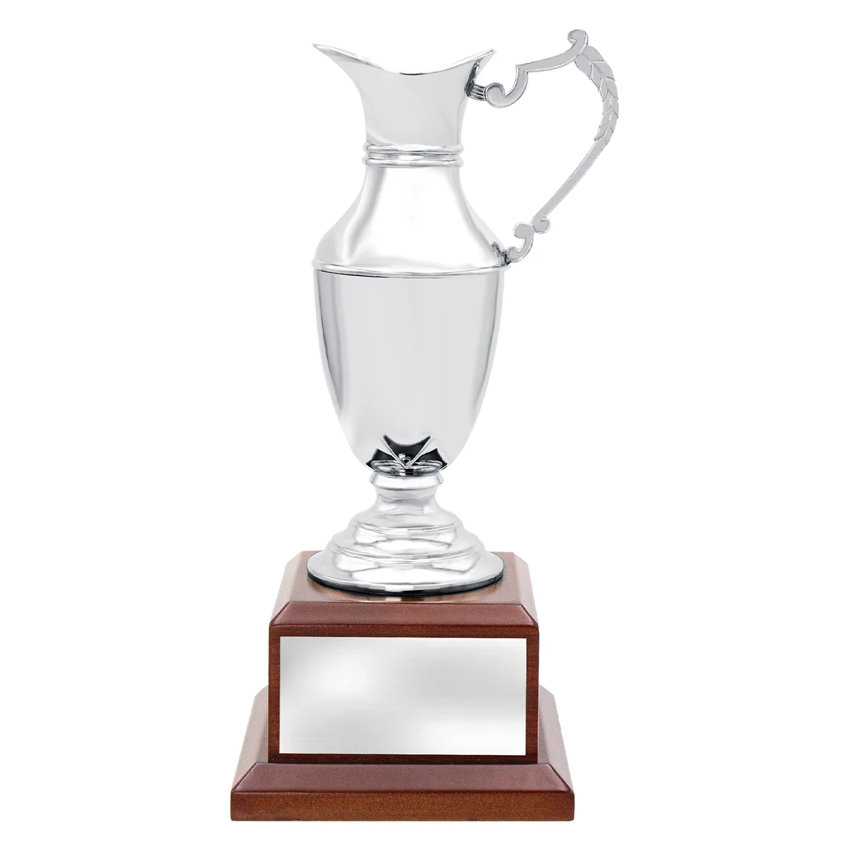 cup193a-silver Silver claret jug with metal / timber construction