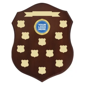 Walnut classic shield perpetual with timber construction