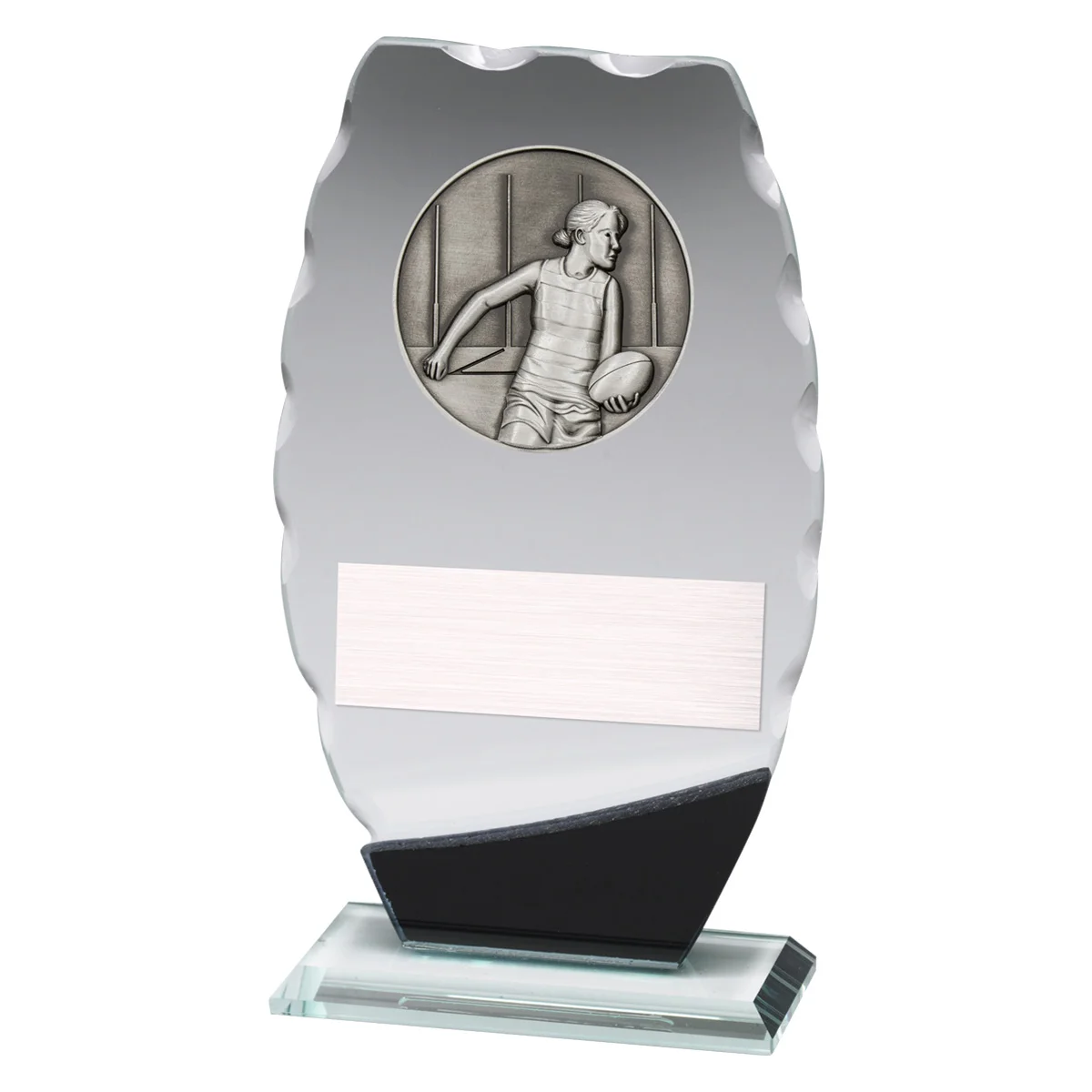 wm787a Clipped oval - female with glass construction