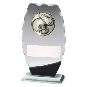 Clipped oval glass - american football with glass construction