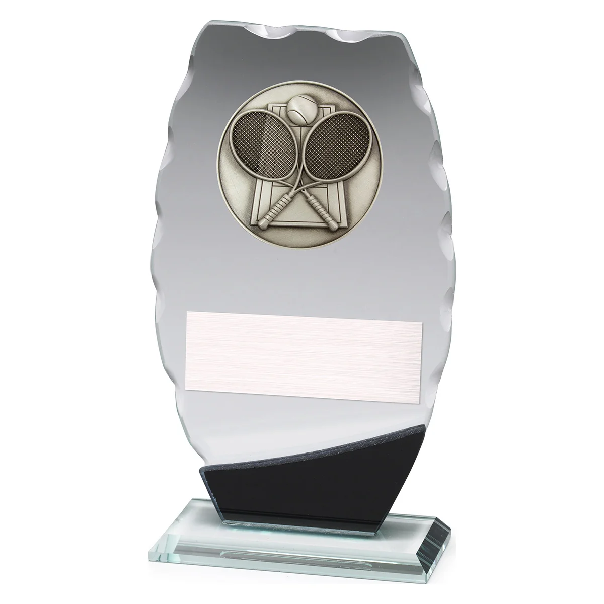 wm718a Clipped oval glass - tennis with glass construction