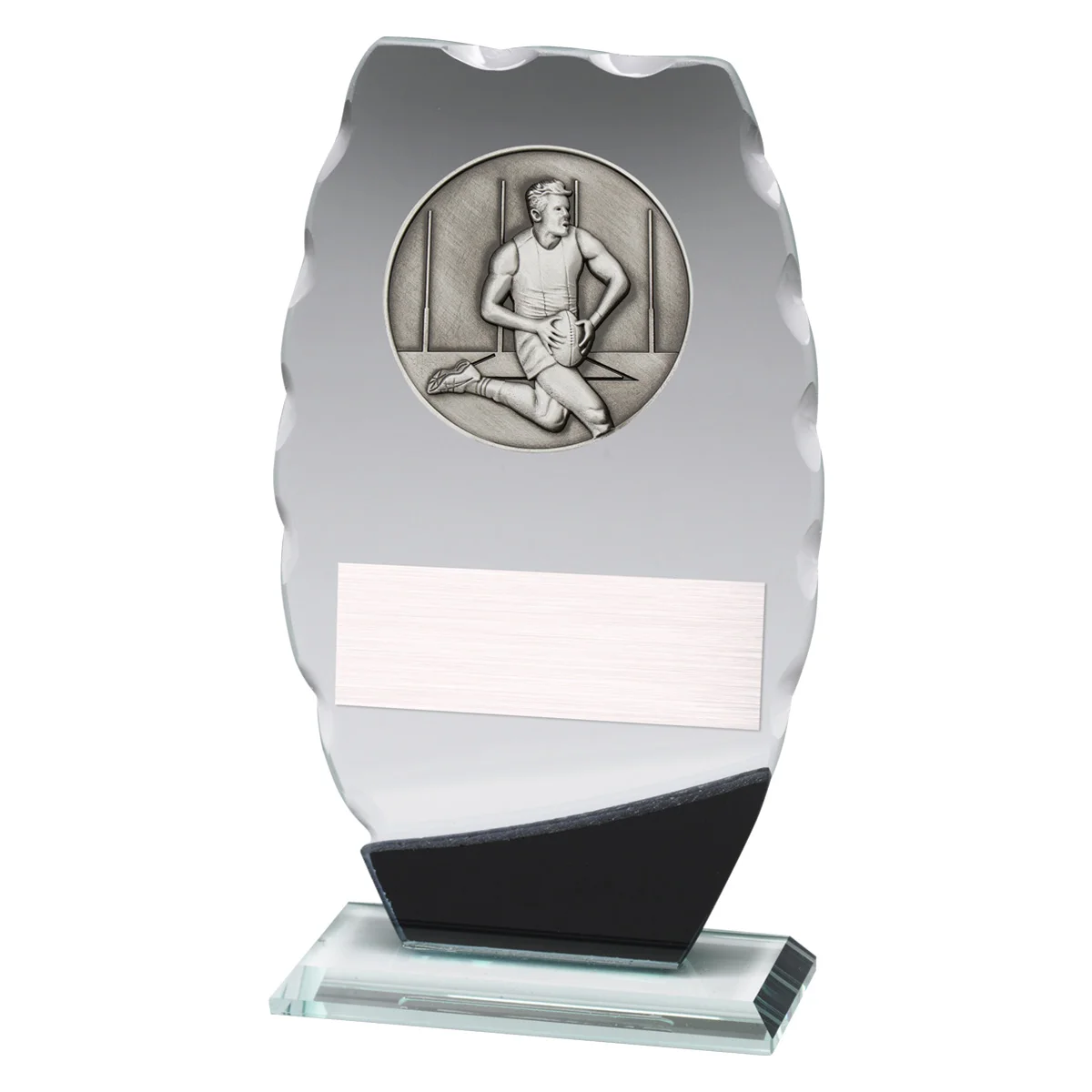 wm786a Clipped oval - male with glass construction