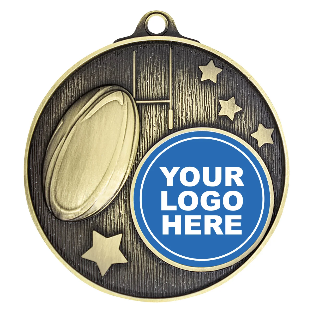 mc613g-gold Gold club medal with metal construction