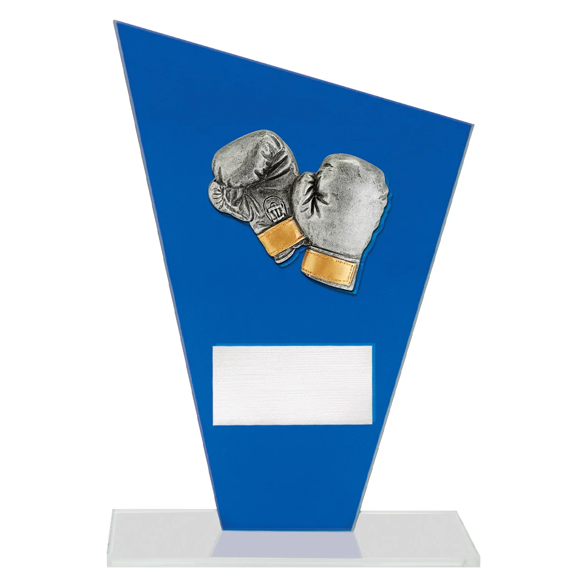 wf332a-blue Blue cobalt glass - boxing with glass construction