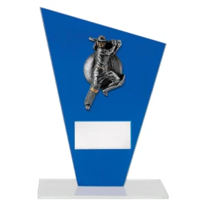 Blue cobalt glass - female batting with glass construction
