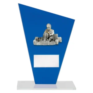 Blue cobalt glass - go kart with glass construction