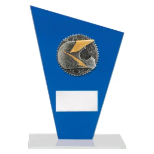 Blue cobalt glass - motocross with glass construction