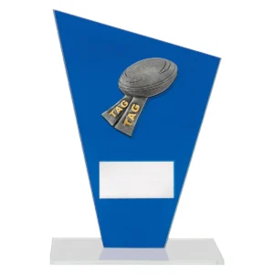Blue cobalt glass - tag with glass construction