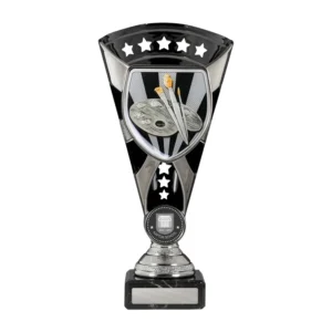 Gunmetal / black cobra cup-art with plastic / marble construction