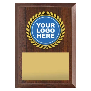 Walnut college plaque with timber construction