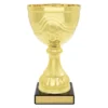 Gold community cup with plastic / metal / marble construction
