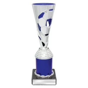 Blue copa blue football with plastic / marble construction