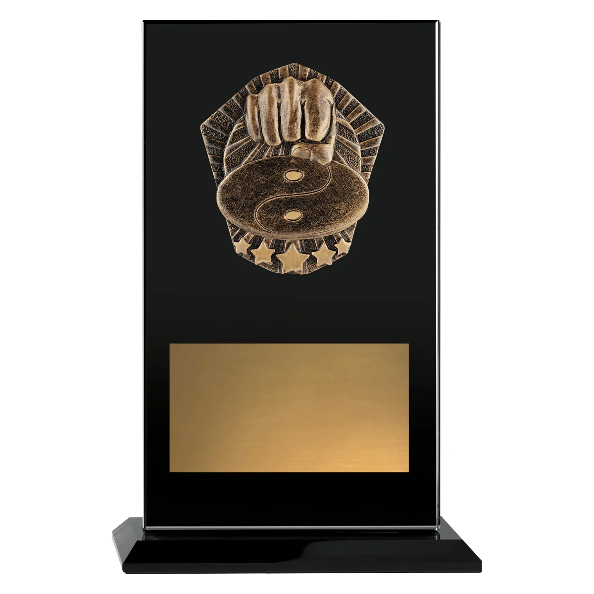 ckg245a-black Black cosmos glass - martial arts with glass construction