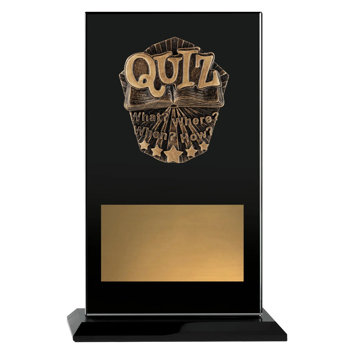ckg206a-black Black cosmos glass - quiz with glass construction