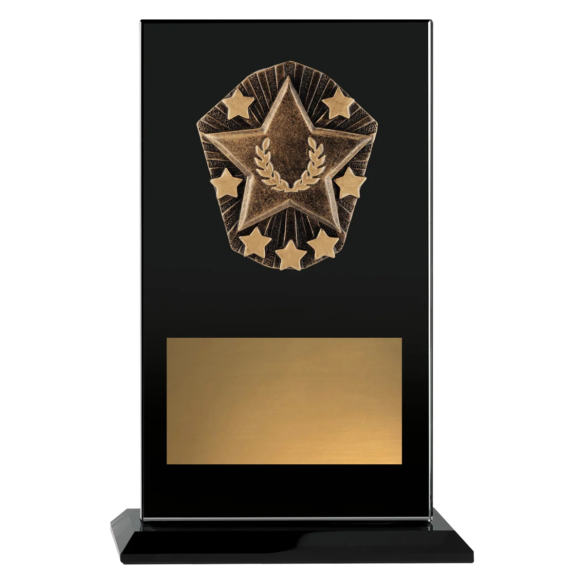 ckg295a-black Black cosmos glass - star with glass construction