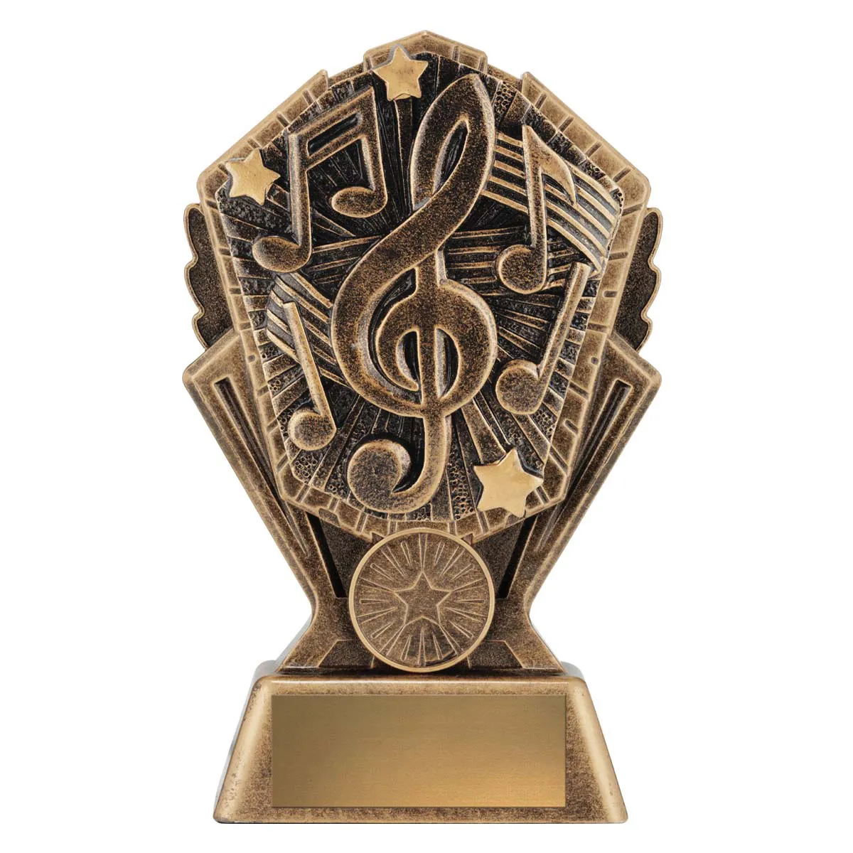 cr121a-gold Gold cosmos - music with resin construction