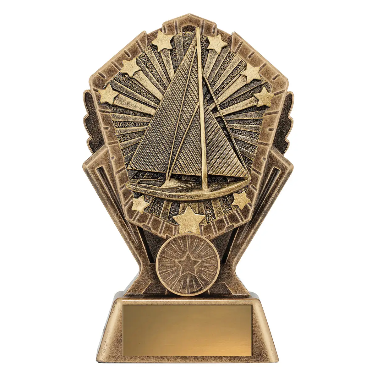 cr196a-gold Gold cosmos - sailing with resin construction