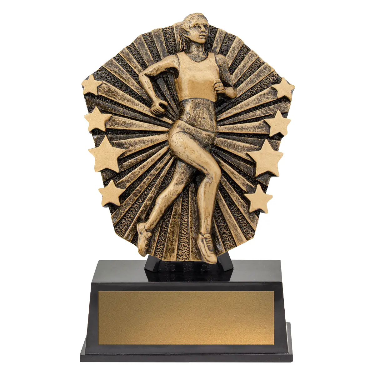 csm02-gold Gold cosmos super mini - female running with plastic construction