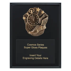 Black cosmos super plaque - athletics with timber construction
