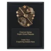 Black cosmos super plaque - baseball with timber construction