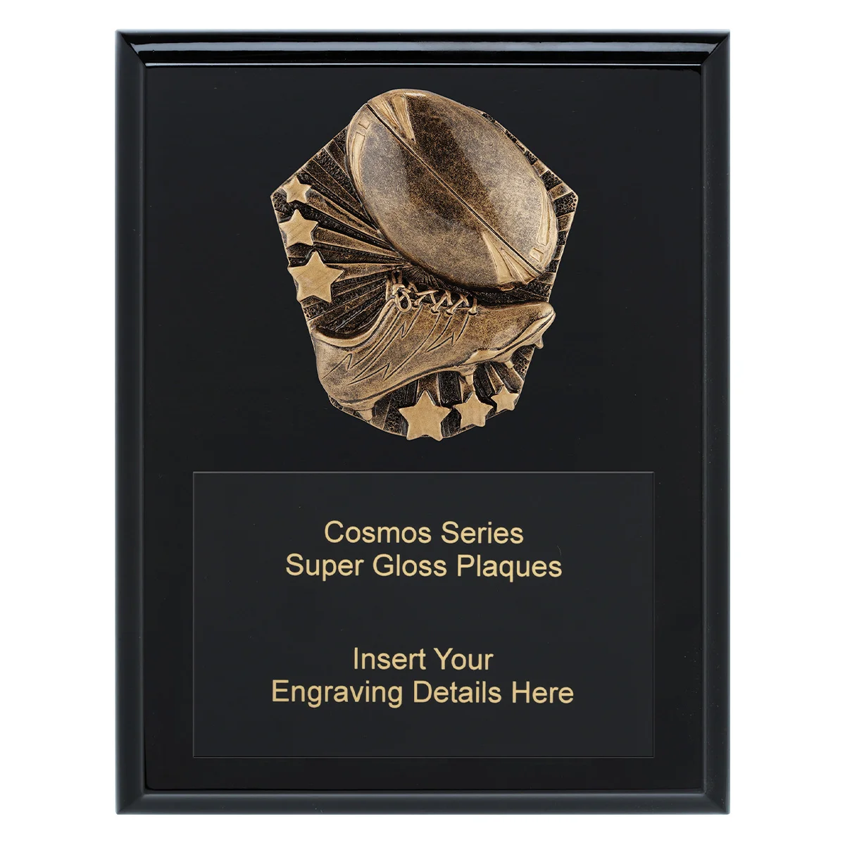 crk739a-black Black cosmos super plaque with timber construction