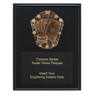 Black cosmos super plaque - cards with timber construction