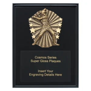 Black cosmos super plaque - female with timber construction